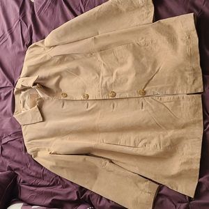 Relativity 100% Leather Tan 3/4 Length Jacket NWOT Size L